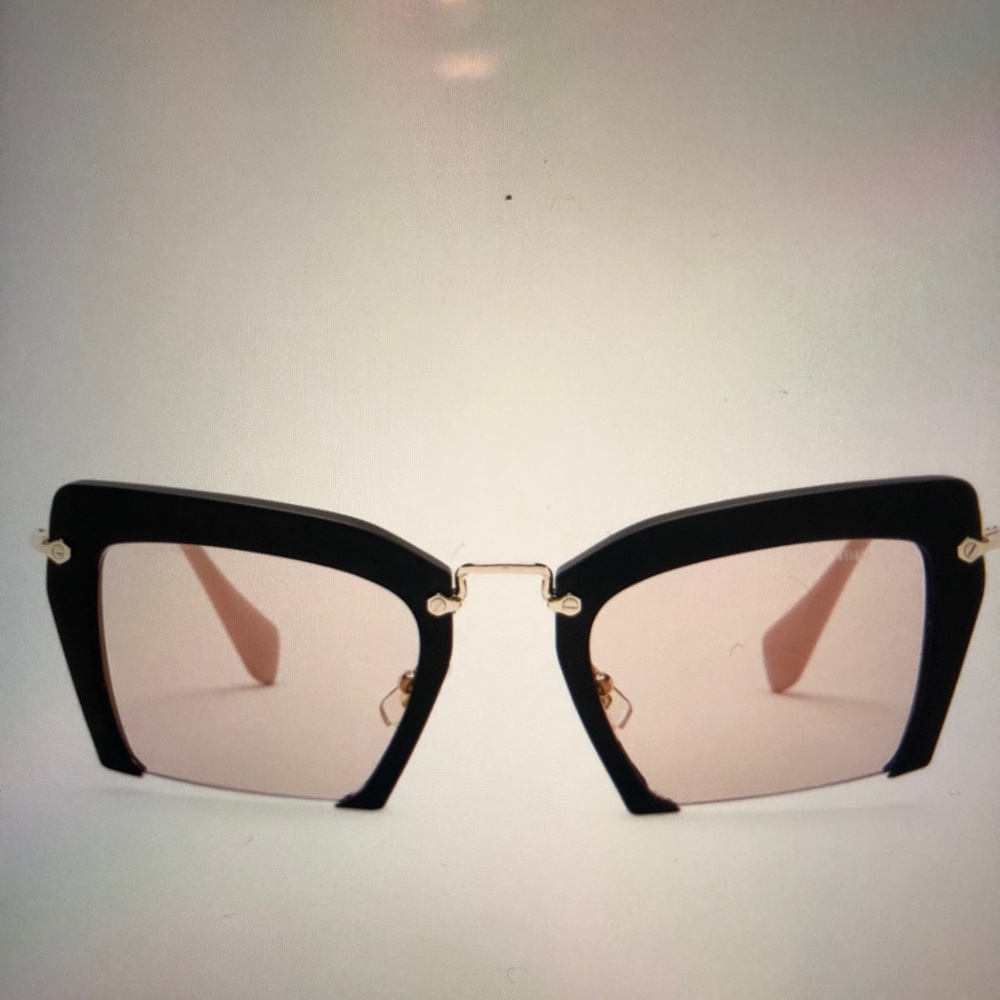 ⚜️🆕 Miu Miu Black Cat Eye Rasoir Sunglasses